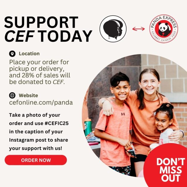 Today is the day! Head online to https://www.pandaexpress.com/ to place your order to help support šš©šŖšš„ šš·š¢šÆšØš¦ššŖš“š® šš¦ššš°šøš“š©šŖš±'š“ 2025 International Conference! Don't forget to use code 9001888 in the Fundraise Code box during checkout at pandaexpress.com or via App.
Place your order for pickup or delivery, and 28% of sales will be donated to ššš. Visit cefonline.com/panda to learn more.