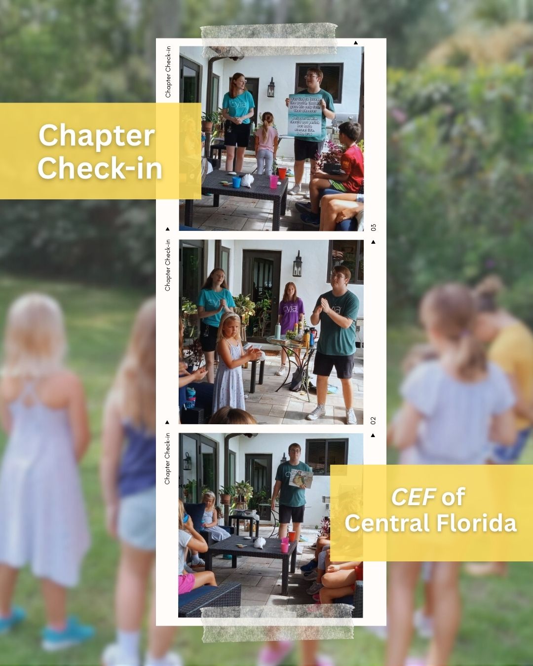 Today we’re highlighting Child Evangelism Fellowship of Central Florida. This chapter does a great job of sharing ministry updates on social media. The chapter shared a recent testimony of how its group of 𝘊𝘠𝘐𝘈 students learned to be flexible during a backyard club: “This week, our team had the chance to put their training into action in a whole new way—learning firsthand what it means to be flexible and trust God, even when things don’t go as planned. 

When they arrived at their backyard club, they were met with an unexpected challenge: a massive crane next door, demolishing a house during the entire club time! 

One of our team members shared this powerful testimony: 

‘Be flexible and trust God. That’s something I’ve had to learn over my summers of serving in 5-𝘋𝘢𝘺 𝘊𝘭𝘶𝘣, and today was another reminder. Right in the middle of our house club, a huge crane was tearing down a house next door—definitely a first! We had to stay flexible, raise our voices (and sometimes shout!) to keep the kids' attention, and trust that God would work in their hearts despite the distractions. And He did. We had 12 children engaged, asking questions, and eager to learn about God. Even with the noise and chaos, He was at work.’ 

Each day this week has brought new children, meaningful conversations, and fresh reminders that God is in control—even when a crane shows up next door.” 

The chapter is now looking toward the beginning of the school year—and the beginning of 𝘎𝘰𝘰𝘥 𝘕𝘦𝘸𝘴 𝘊𝘭𝘶𝘣! Please join 𝘊𝘌𝘍 of Central Florida in prayer for God to provide volunteers for 𝘎𝘕𝘊 in elementary schools across their area. 

Follow 𝘊𝘌𝘍 of Central Florida
Facebook: https://www.facebook.com/ChildEvangelismFellowshipOfCentralFl