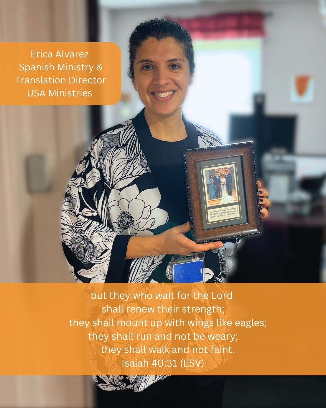 This Sunday, Erica shares an encouraging verse, Isaiah 40:31: but they who wait for the Lord shall renew their strength; they shall mount up with wings like eagles; they shall run and not be weary; they shall walk and not faint.
#Scripture #CEF