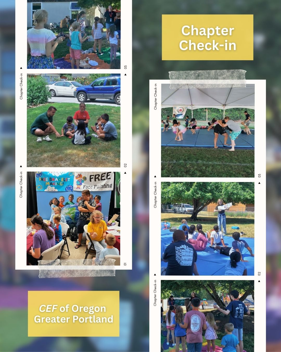 This month, we’re highlighting 𝘊𝘌𝘍 of Greater Portland, check out their awesome Martial Arts Camp photos! It was a successful summer for the chapter.
Ministry Coordinator, Sayla Wilkinson says, “This summer, seven 5-Day Clubs were conducted with three Martial Arts Camps and one local fair. This was our first time at the Clackamas County Fair in over ten years. At the fair, the vendor right next to us had been listening to us tell children the Gospel. He said that that was the simplest and best Gospel presentation that he had heard in a very long time.”
If you’d like your chapter to be highlighted on our social media, email corporate.communications@cefonline.com with your photos and story.
Follow
https://www.facebook.com/CEFpdx