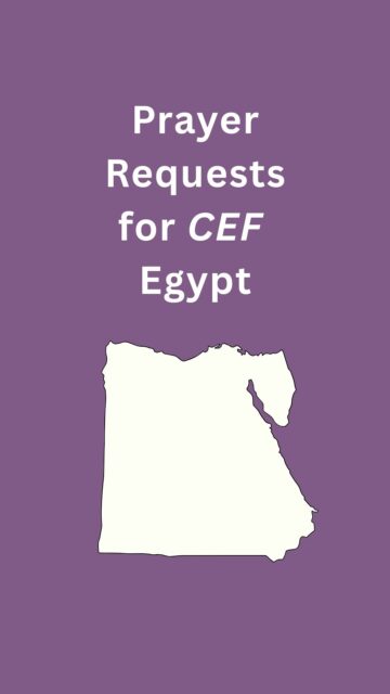 What a joy to pray for our 𝘊𝘌𝘍 family around the world! Today we lift up 𝘊𝘌𝘍 of Egypt!
#CEF #pray #Egypt