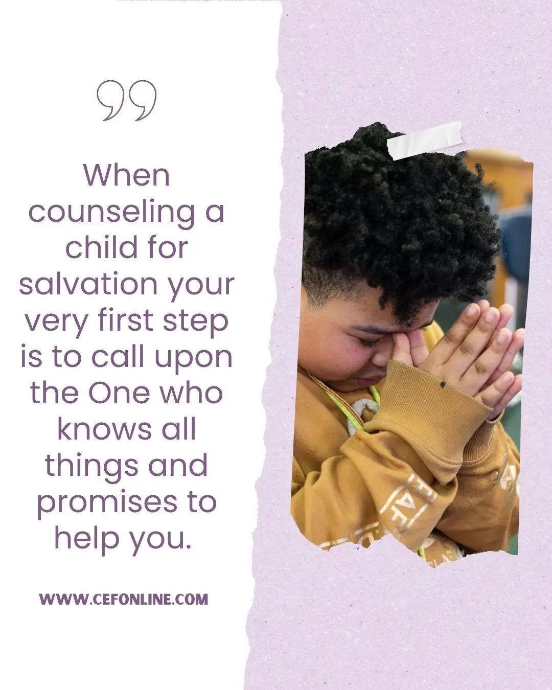 Leading a child to Jesus can be both exciting -- and frightening. What if you say the wrong thing? What if she asks a question that you don’t know the answer to? How do you know if the child is sincere?
Click the link in our bio to read more!
#teachkids #CEF