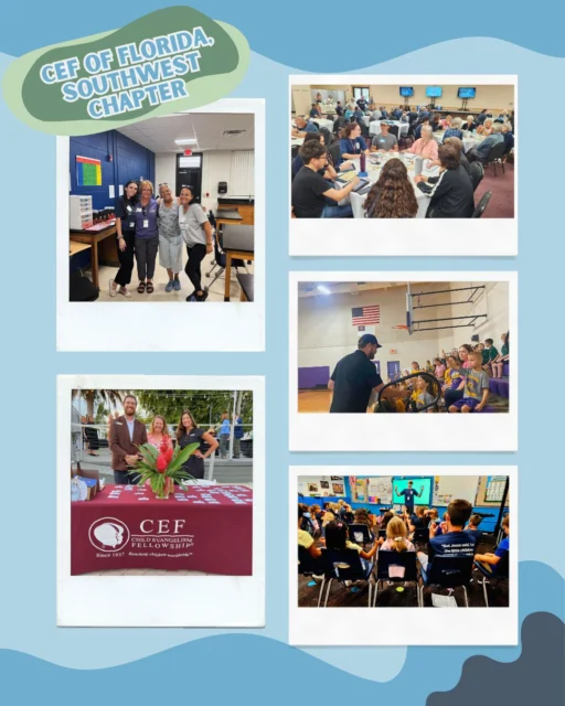 Today we’re checking in on @cefsouthwestfl!

This fall semester, we've been blessed to have training conferences for our 𝘎𝘰𝘰𝘥 𝘕𝘦𝘸𝘴 𝘊𝘭𝘶𝘣 volunteers as they share the Gospel in local schools. Our 𝘑𝘠𝘊 team had an opportunity to serve their school by helping students build science projects. A local Christian school invited us to lead a chapel for all of their students, and we capped it all off with a fundraising banquet.

#CEF #GoodNewsClub #EveryChildEveryNationEveryDay