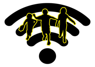 Good News Across the Web logo features three child silhouettes with a wifi symbol