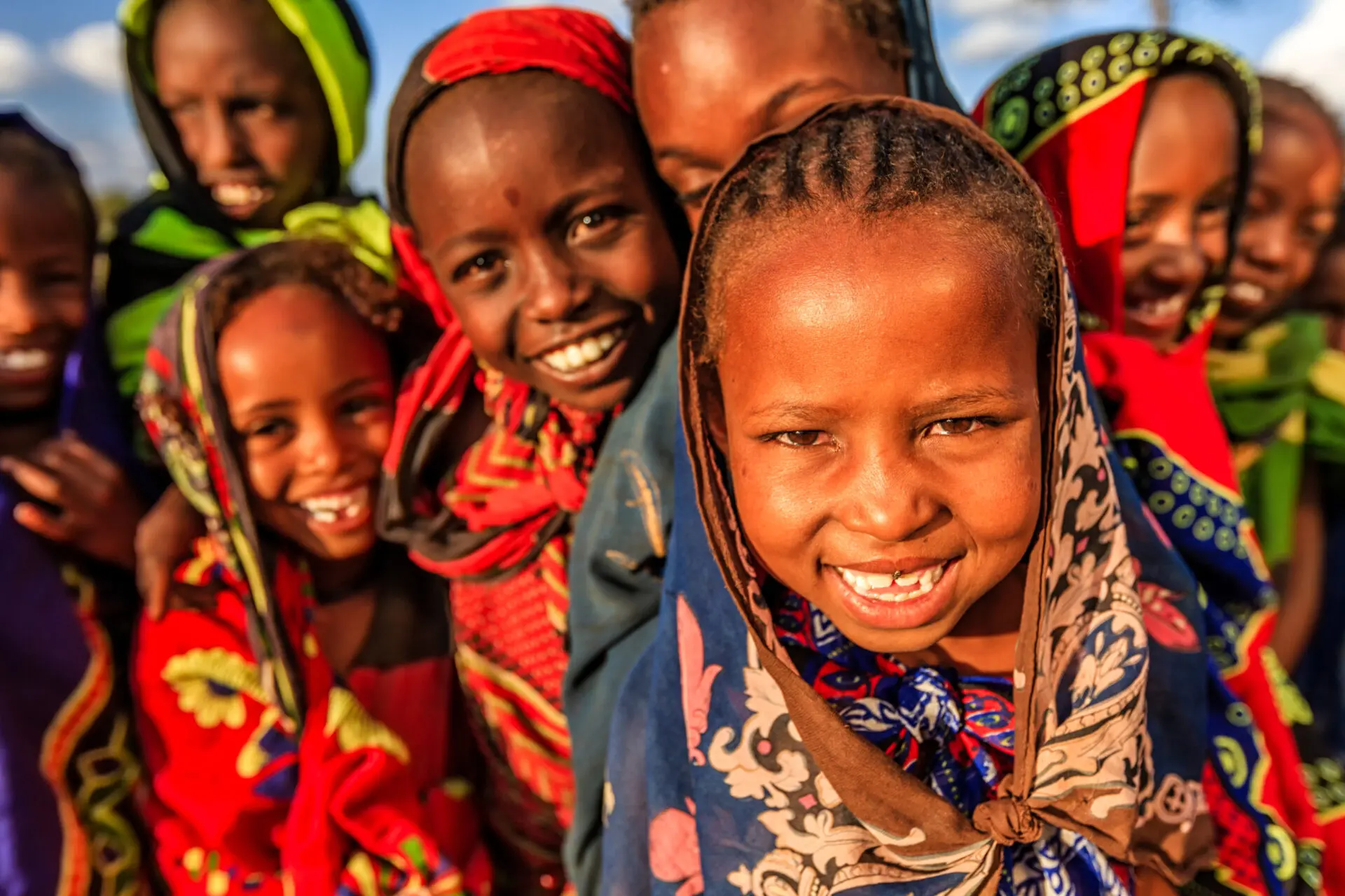 Children smiling at the camera