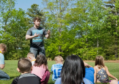 Seth Beeson teaches kids outside