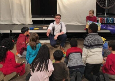 Seth teaching children in club as a teen