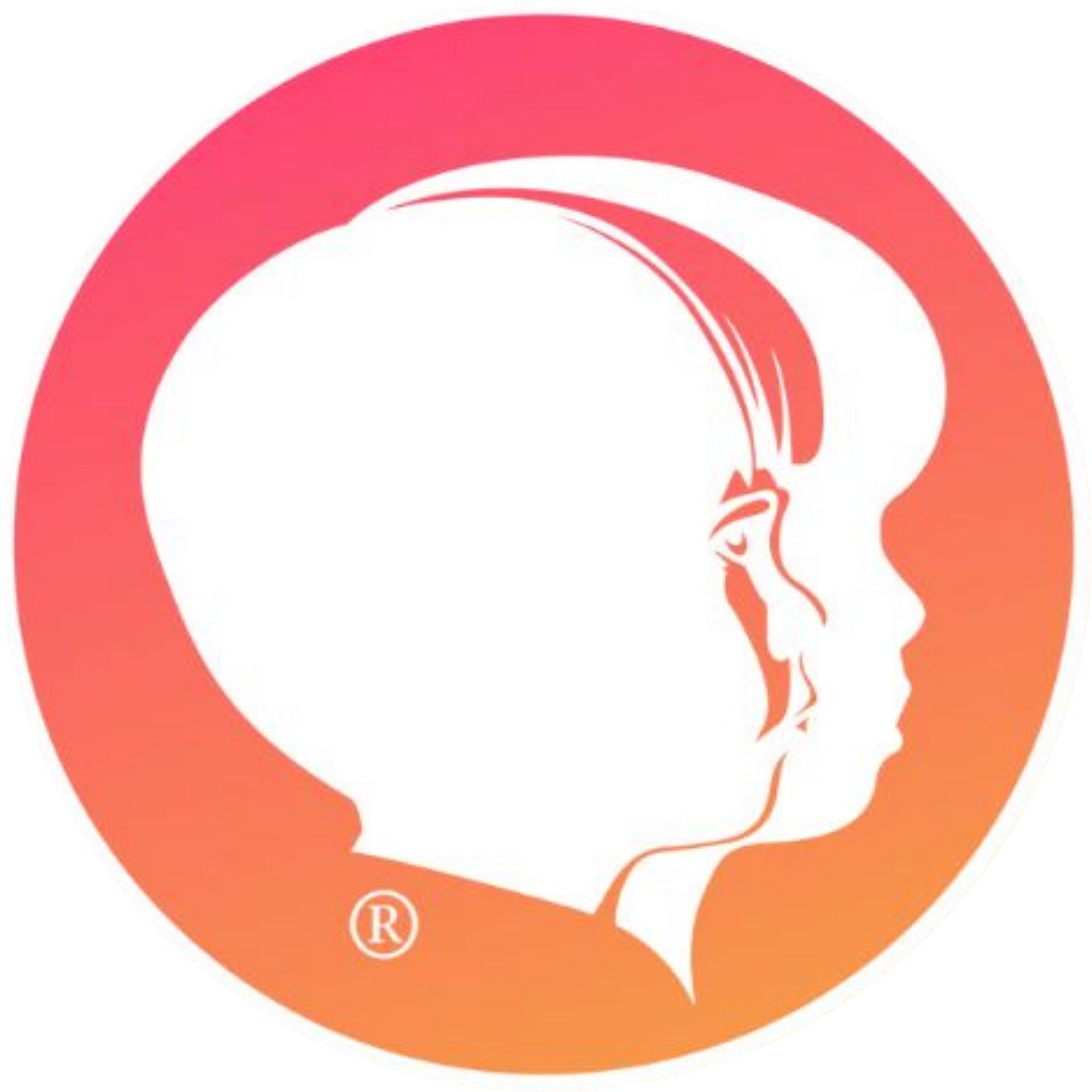 The Pink Orange Gradient CEF Head logo
