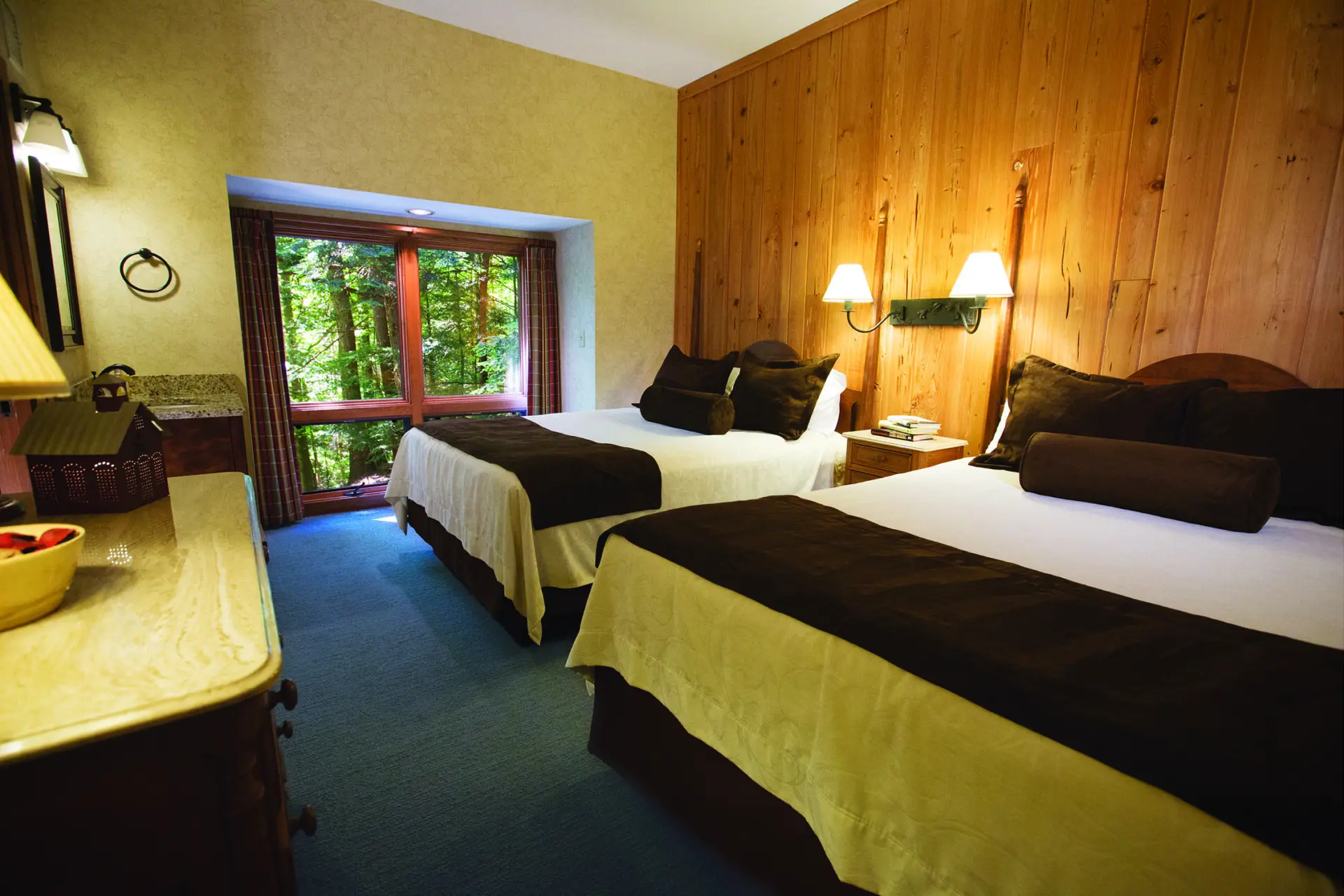 The bedroom in the San Antonio hotel
