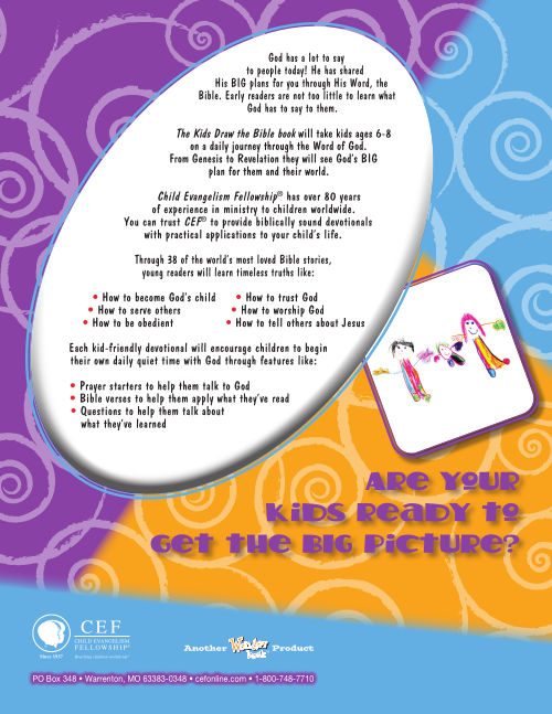 Kids Draw the Bible 30 day devotional for kids back cover